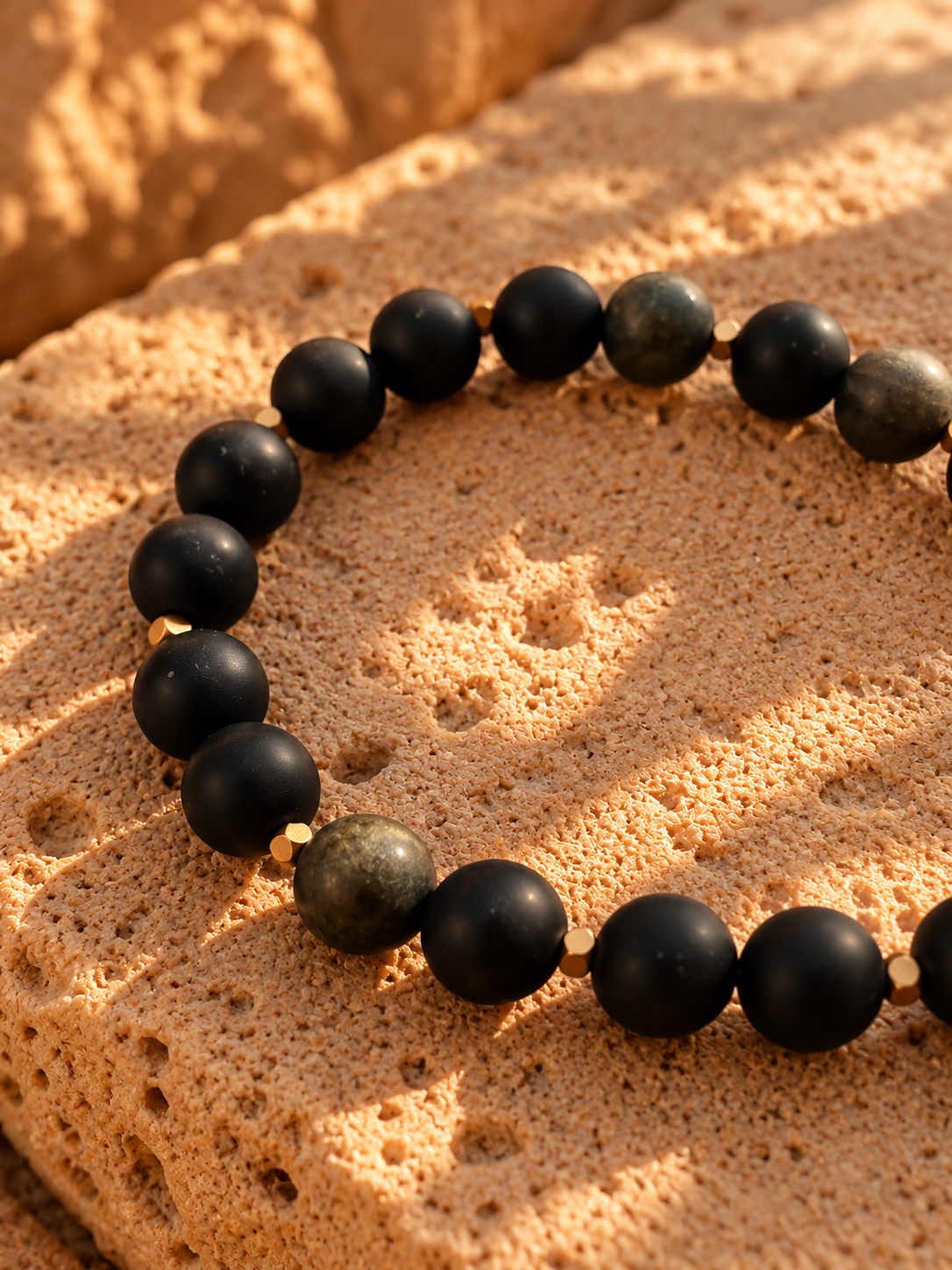 The Gold Obsidian Bracelet 6mm