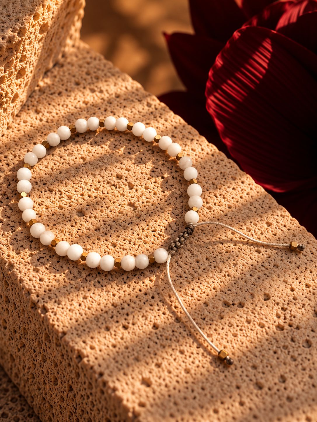 The Lace Agate Bracelet 4mm