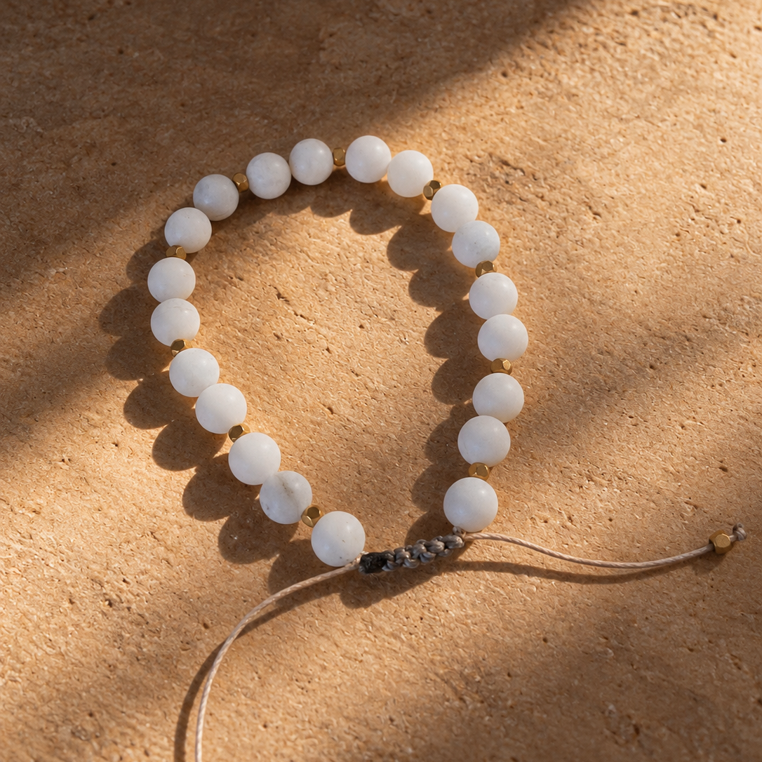 The Lace Agate Bracelet 6mm