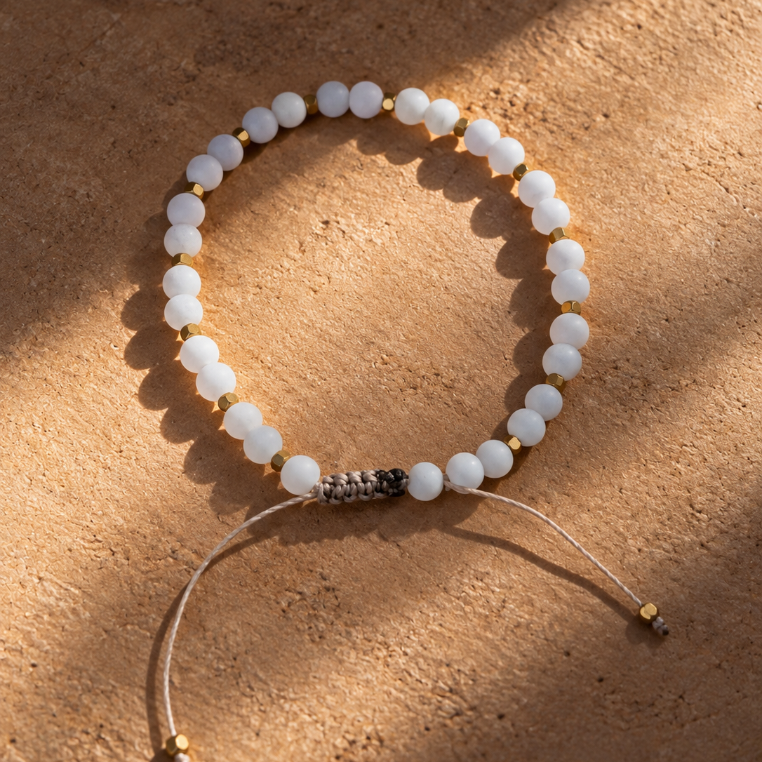 The Lace Agate Bracelet 4mm